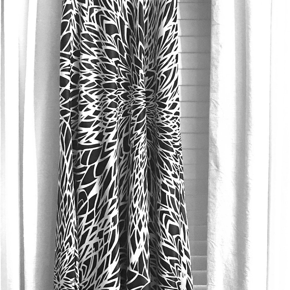 Brand new semi-formal 1 strap black & white gown.